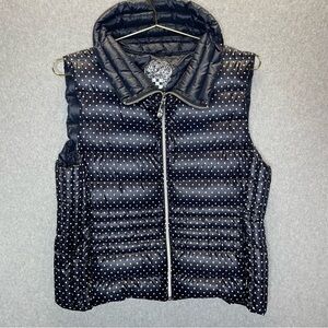 Vince Camuto Down Filled Packable Polka Dot Puffer Vest